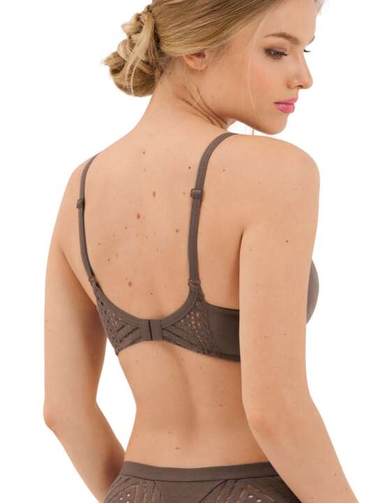 20342LI Soutien-gorge préformé sans armatures Maxine Lisca Chocolat face