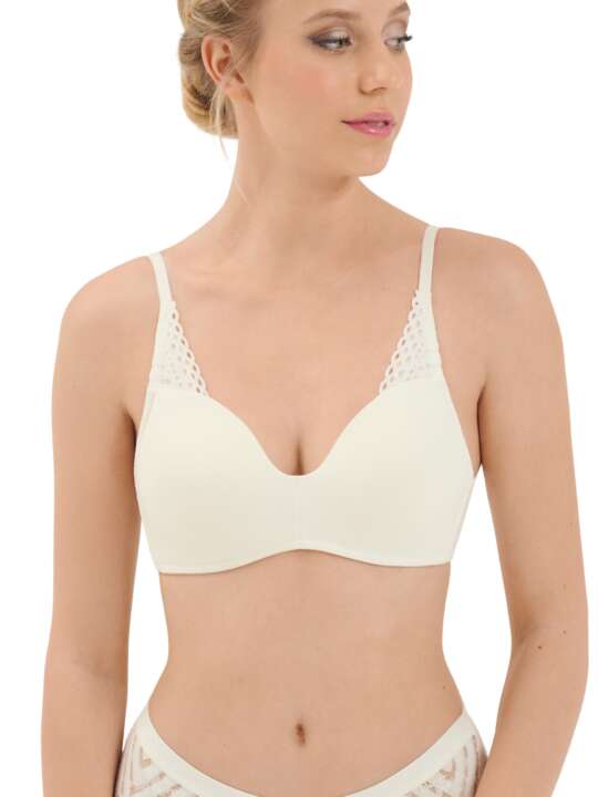 20342LI Soutien-gorge préformé sans armatures Maxine Lisca Ivoire face