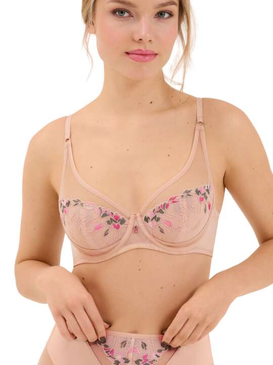 20347LI Soutien-gorge armaturé Mirabelle Lisca Rose face