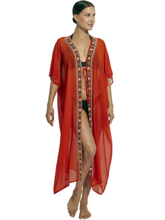 BC073SE Caftan de plage Mojito Selmark Mare Orange face