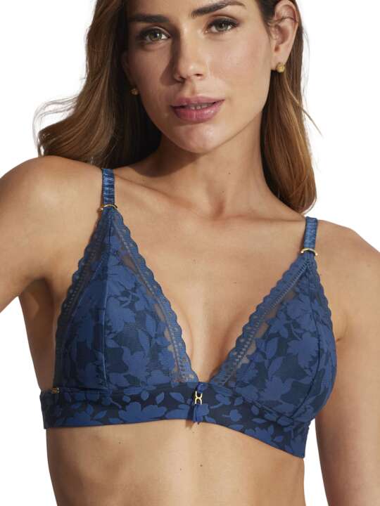 61010SE Soutien-gorge triangle préformé sans armatures Gabrielle Selmark Bleu face