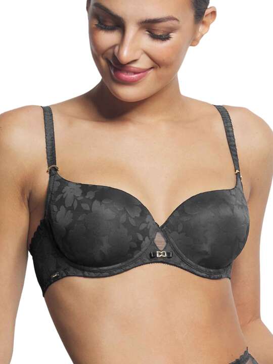 61027SE Soutien-gorge préformé 3D armaturé Gabrielle Selmark Noir face