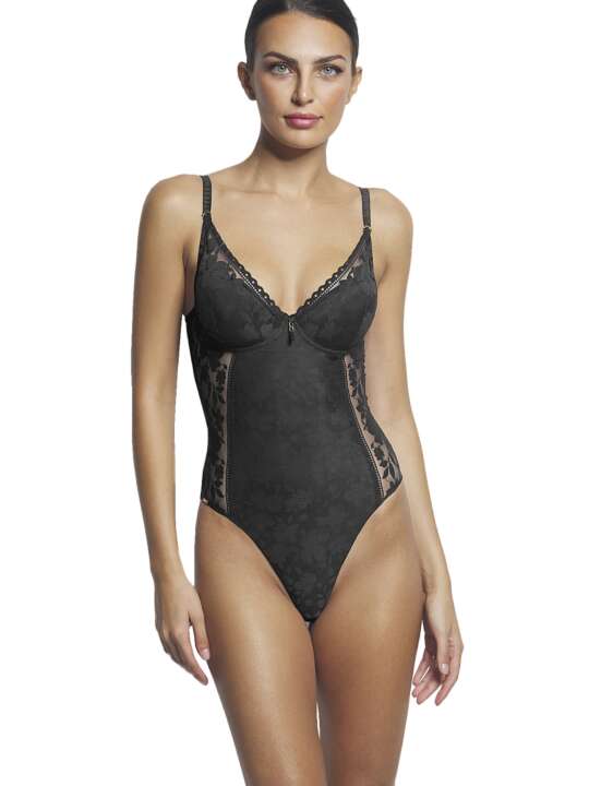 61052SE Body string préformé armaturé Gabrielle Selmark Noir face