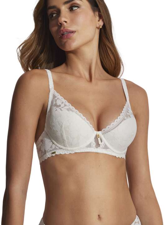 61015SE Soutien-gorge préformé décolleté profond Gabrielle Mariage Selmark Ivoire face