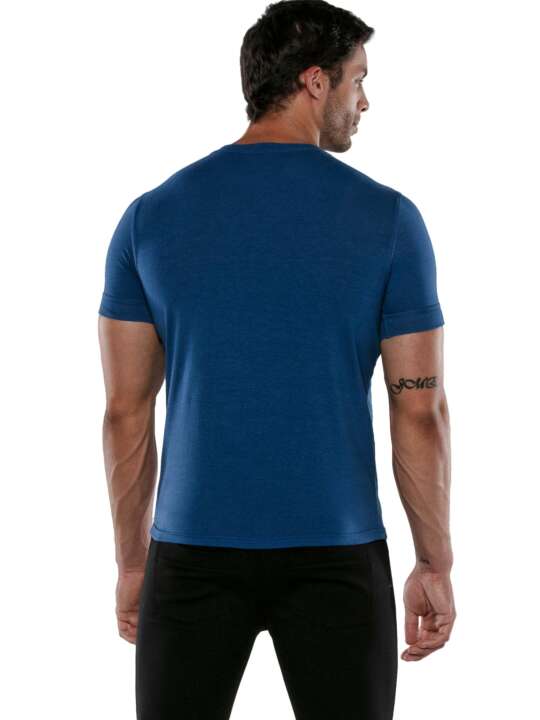 3334COD T-shirt manches courtes Basic Code22 Bleu Marine face