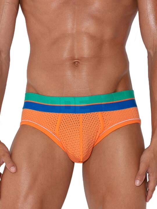 2081COD Briefs Bright Mesh Code22 Orange face