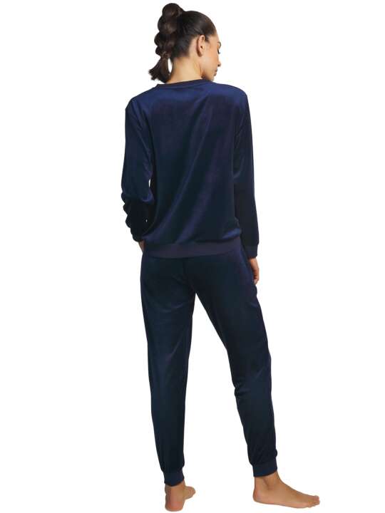 P7173SE Tenue détente et intérieur pyjama pantalon sweat Sport Selmark Bleu Marine face