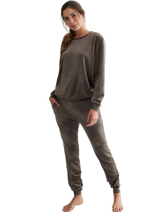 P7173SE Loungewear and indoor pyjamas trousers sweats Sport Selmark Khaki face