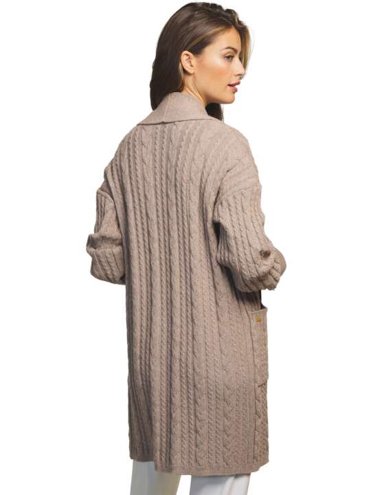 PC079SE Cardigan jacket Complementos Vainica Selmark Brown face