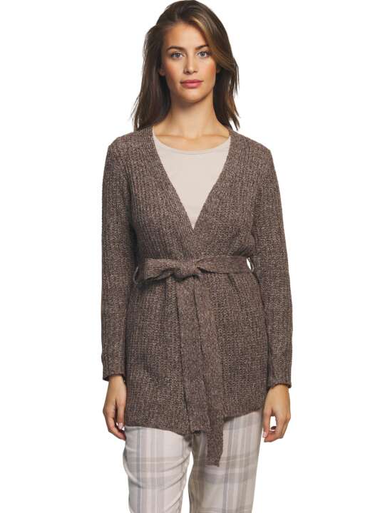 PC082SE Cardigan jacket Complementos Escoces Selmark Brown face