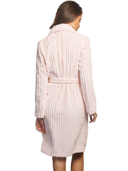 PC085SE Robe de chambre manches longues Supersoft Selmark Rose face