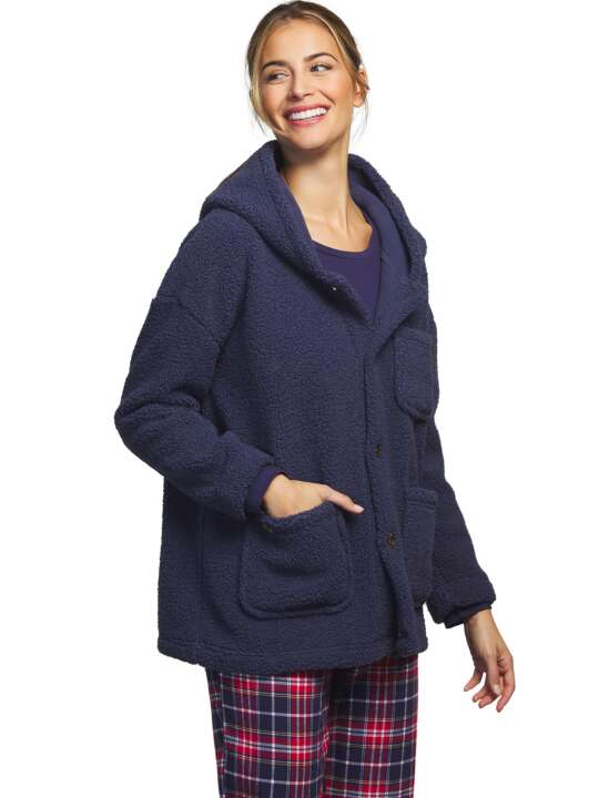 PC088SE Hooded inner jacket Big Family Selmark Navy Blue face