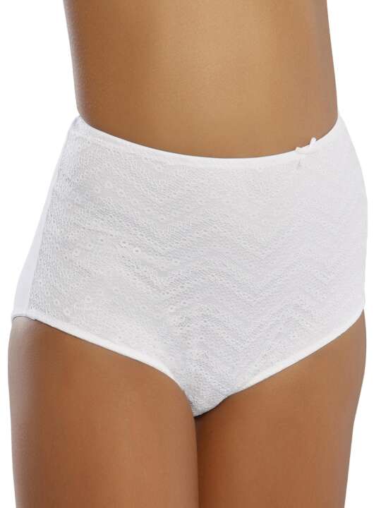 SF255CB Slip taille haute Perfect Basics Lascana Blanc face