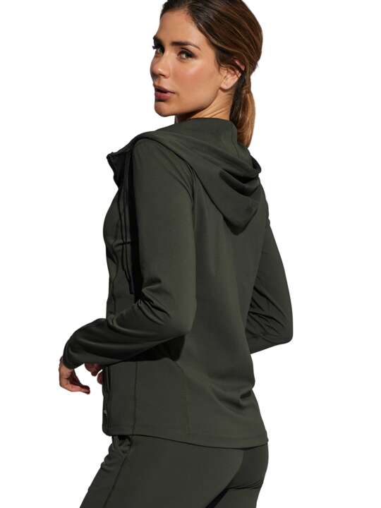 ST568SE Veste de sport zippée à capuche Tech ST5 Selmark Vert face