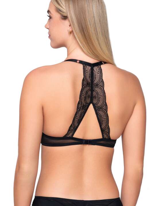 16500LU Soutien-gorge push-up Pearl Luna Splendida Noir face