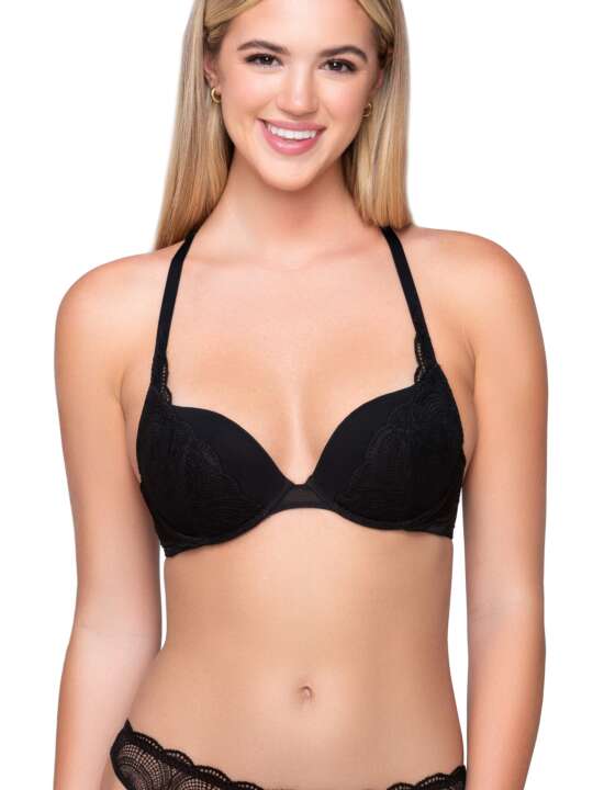 16500LU Soutien-gorge push-up Pearl Luna Splendida Noir face