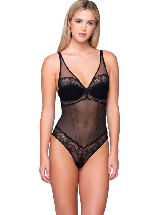 86500LU Body brésilien préformé armaturé Pearl Luna Splendida Noir face