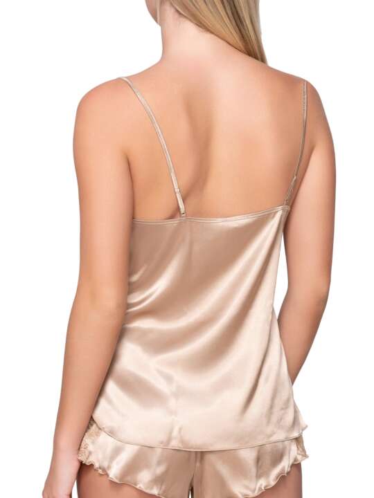82001LU Strapless camisole top Prestige Satin Luna Splendida Beige face