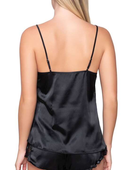 82001LU Strapless camisole top Prestige Satin Luna Splendida Black face