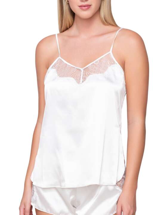 82001LU Strapless camisole top Prestige Satin Luna Splendida Ivory face