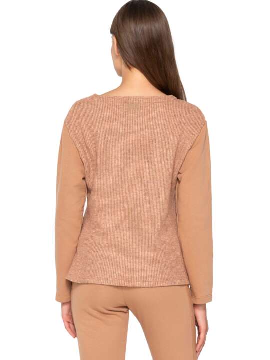 7000LUN Long-sleeved top Sweetened Luna Splendida Brown face