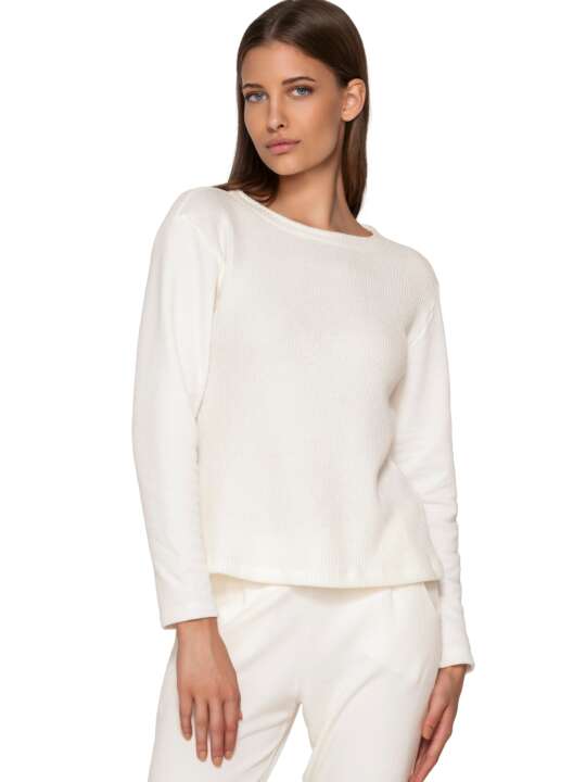 7000LUN Long-sleeved top Sweetened Luna Splendida Ivory face