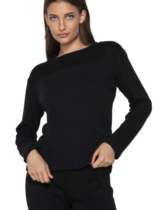 7060LUN Sweatshirt Connected Luna Splendida Noir face