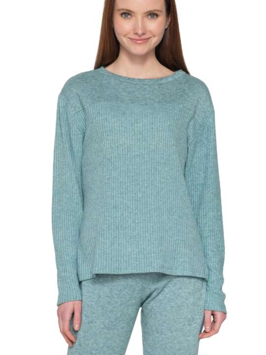 7060LUN Sweatshirt Connected Luna Splendida Green face
