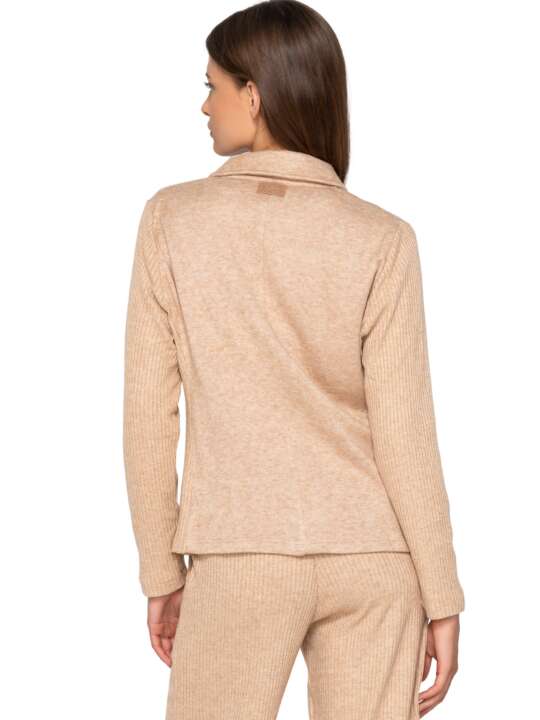 7061LUN Veste blazer Connected Luna Splendida Marron face