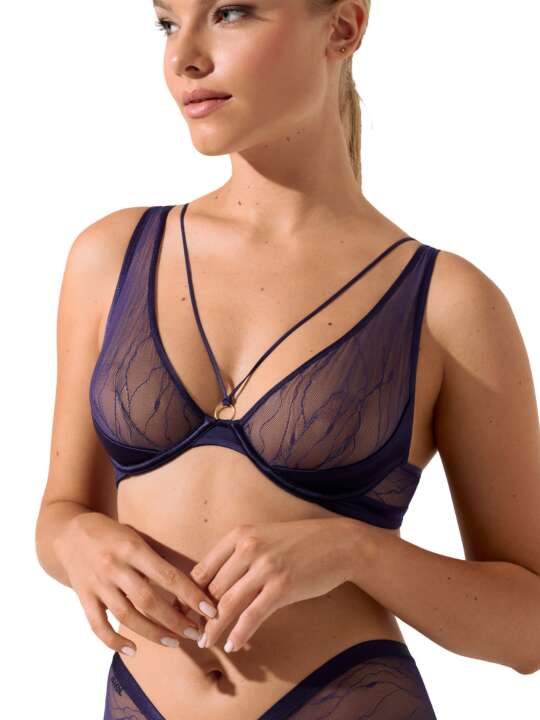 10359LI Soutien-gorge armaturé plongeant Nightscape Lisca Violet face