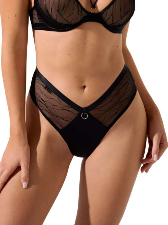 12355LI Shorty échancré Nightscape Lisca Noir face