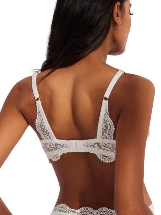 31115SE Soutien-gorge triangle préformé plongeant Matilda mariage Selmark Ivoire face