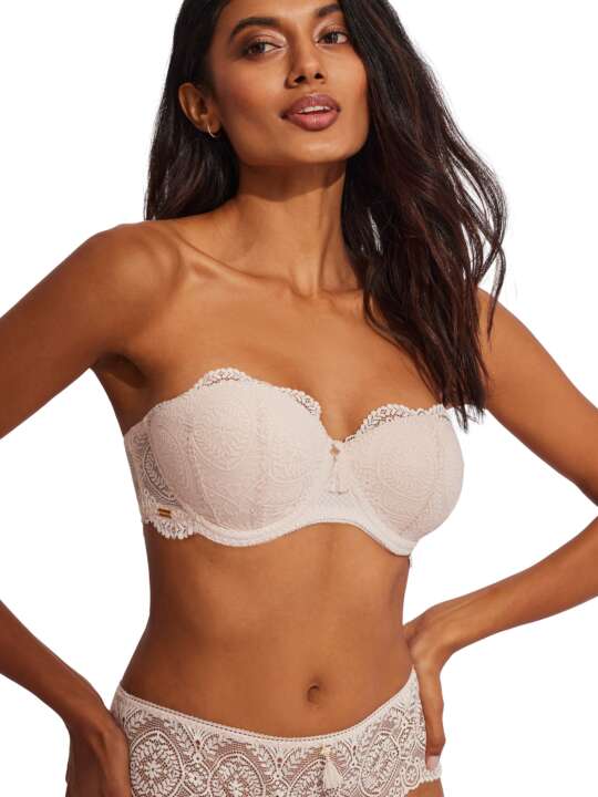 31126SE Soutien-gorge bandeau push-up Matilda Selmark Beige face