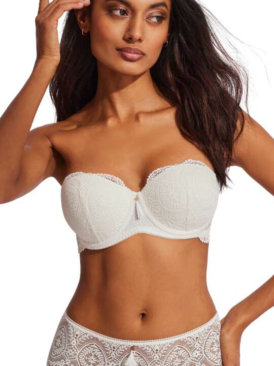 31126SE Soutien-gorge bandeau push-up Matilda mariage Selmark Ivoire face