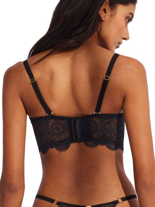 31140SE Soutien-gorge bustier balconnet Matilda Selmark Noir face