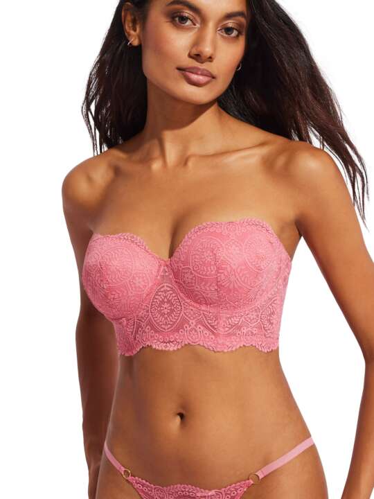 31140SE Soutien-gorge bustier balconnet Matilda Selmark Rose face