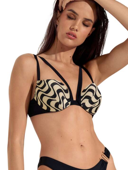 40739LI Haut maillot de bain push-up multipositions Iceland Lisca Noir face