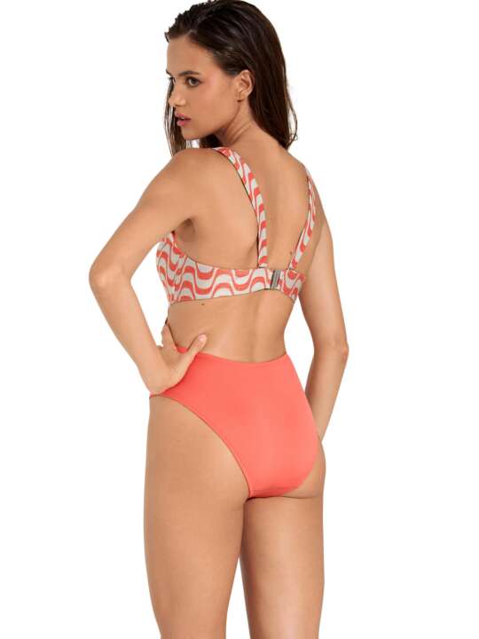 43533LI Maillot de bain une pièce monokini préformé sans armatures Iceland Lisca Orange face