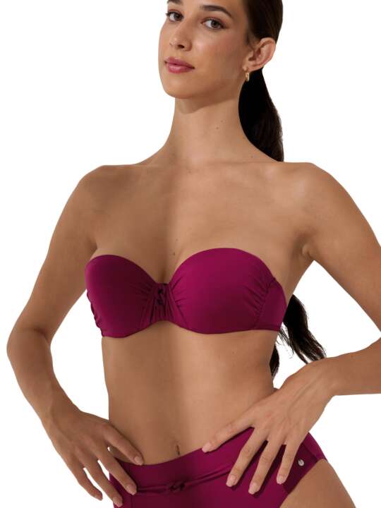 40725LI Haut maillot de bain bandeau balconnet préformé Palma Lisca Violet face