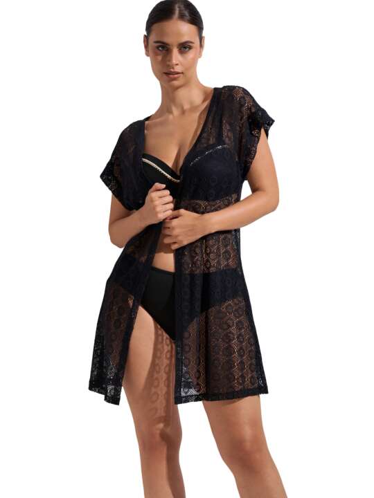 49564LI Caftan de plage Rimini Lisca Noir face