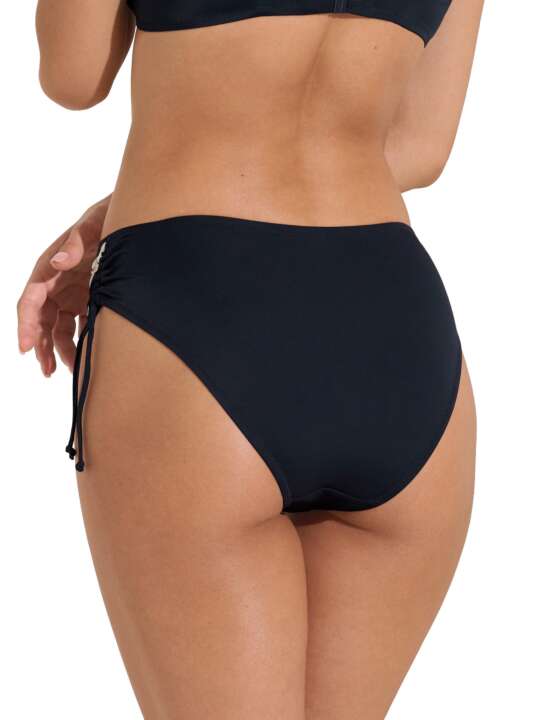 41643LI Bas maillot slip de bain taille haute côtés réglables Toulouse Lisca Bleu face