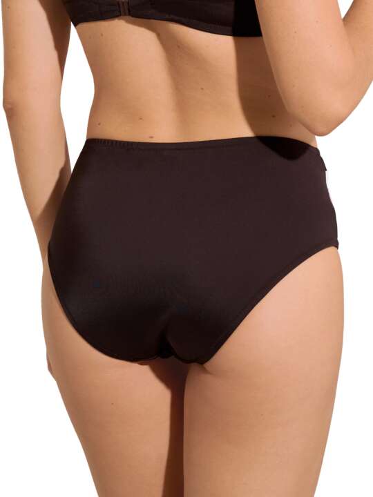 41644LI Bas maillot slip de bain shapewear taille haute Toulouse Lisca Marron face