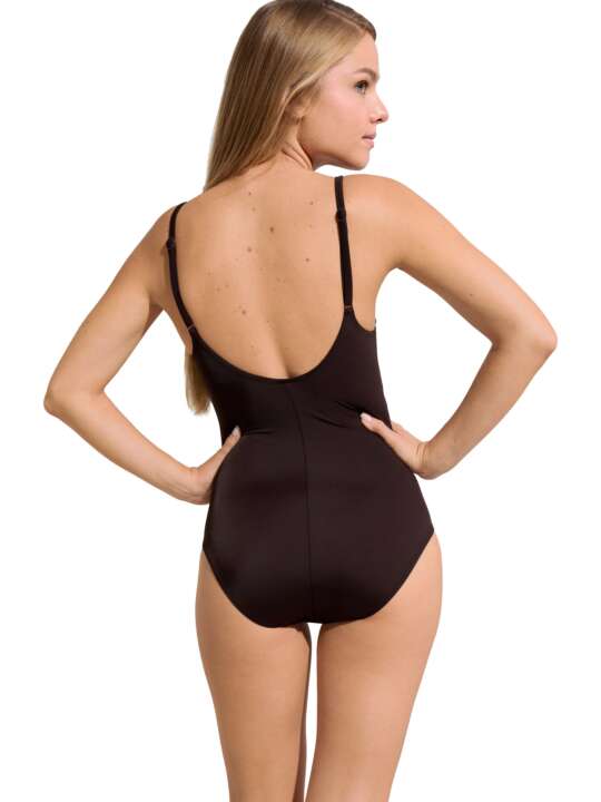 43527LI Maillot de bain une pièce préformé Toulouse Lisca Marron face