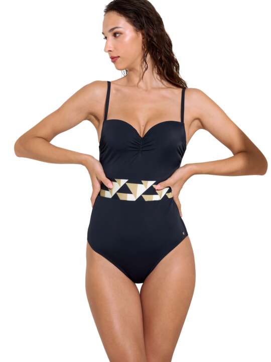 43527LI Maillot de bain une pièce préformé Toulouse Lisca Bleu face