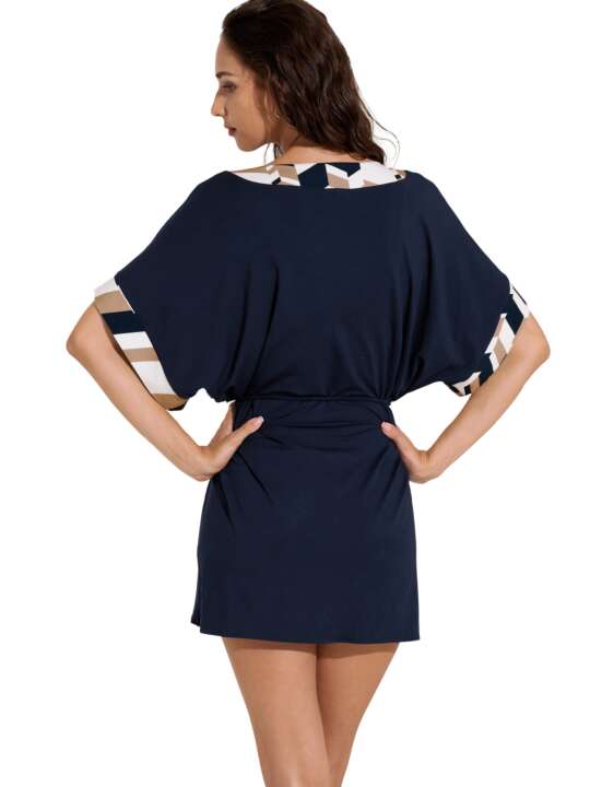 49568LI Caftan de plage Toulouse Lisca Bleu face