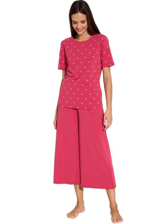 63471LI Pyjama pantacourt t-shirt True Love Lisca Cheek Rouge face