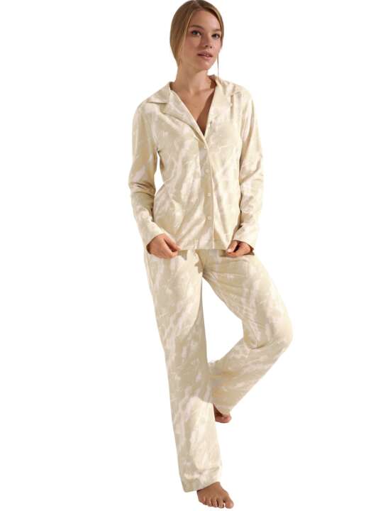 23421LI Pyjama pantalon chemise manches longues Naomi Lisca Or face