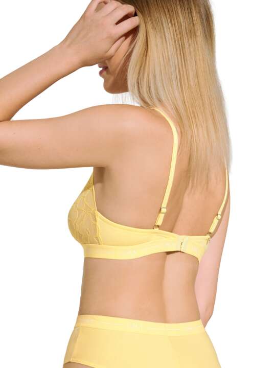 60518LI Soutien-gorge bralette triangle sans armatures Sunflower Lisca Cheek Jaune face