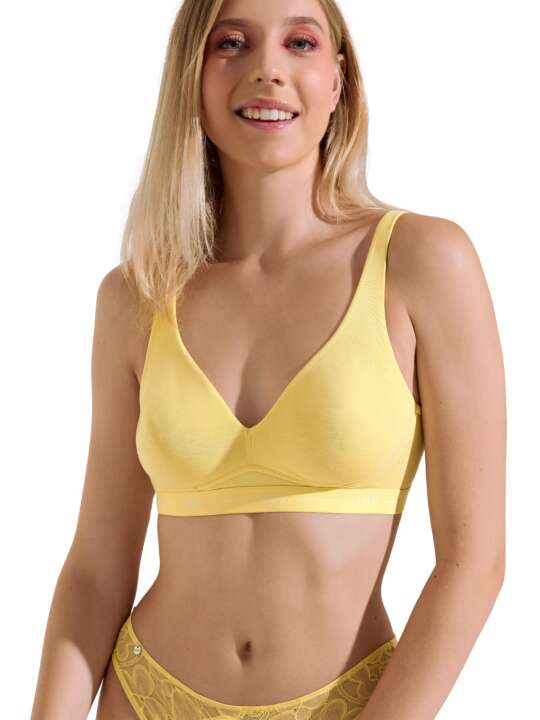 60519LI Soutien-gorge sans armatures Sunflower Lisca Cheek Jaune face