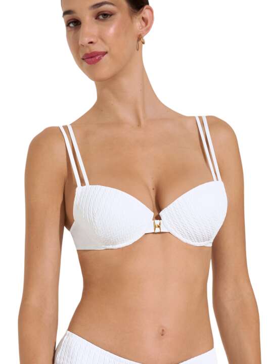 40742LI Haut maillot de bain préformé Sardinia Lisca Blanc face